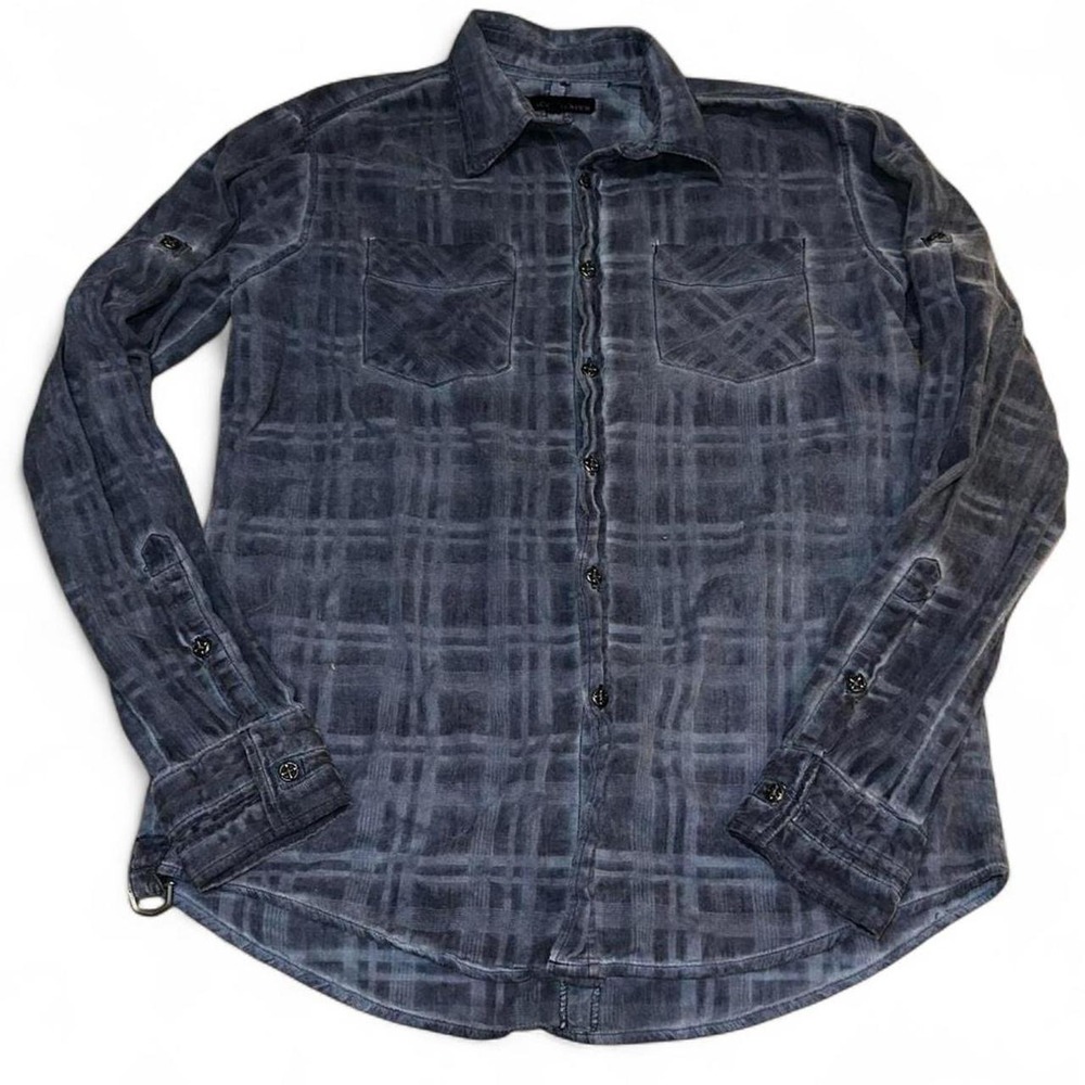 Affliction Y2K Button Up Plaid Shirt